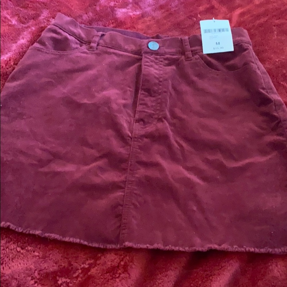 Mini suede skirt